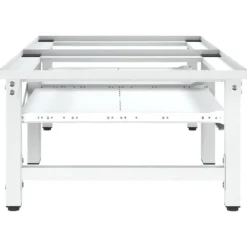 Tvättmaskiner-Sockel för tvättmaskin med utdragbar hylla vit - Förhöjningssockel - Förhöjningssocklar - Home & Living