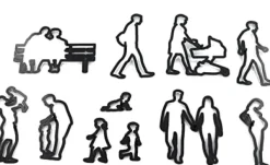 Kakformar-Sockerpastaskärare FAMILJ SILHUETT RODZINA formar