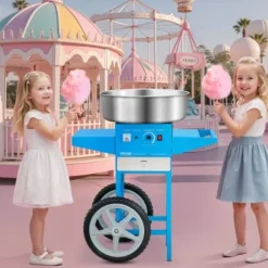 Maskiner För Spunnet Socker-Sockervaddsmaskin, 52 cm rostfri stålkål, 81,9x52x85,5 cm, blå