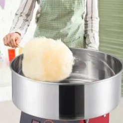 Maskiner För Spunnet Socker-Sockervaddsmaskin, 51,8x51,8x41,5 cm, Röd, Rostfritt stål