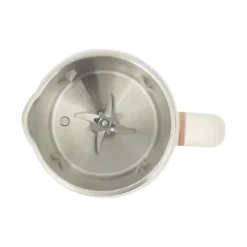 Sojamjölksberedare & Mixer - Bordsmodell - 1 l - 304 rostfritt stål - 10 blad - 30000 varv/min - 600 W värme - 220 V EU-kontakt - Elfenbensvit