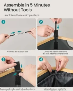 Tvättutrustning-SONGMICS insamlingsbehållare för pantflaskor 95 L skiffergrå-naturbeige