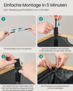 Tvättutrustning-SONGMICS insamlingsbehållare för pantflaskor 135 L skiffergrå-naturbeige