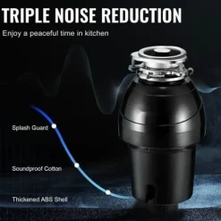 Avfallskvarnar-Sophantagning 1,25 hk, kontinuerlig matavfallshantering, 4060 RPM, EZ Connect, effektiv avfallshantering, hållbar design