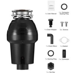 Avfallskvarnar-Sophantagning 1,25 hk, kontinuerlig matavfallshantering, 4060 RPM, EZ Connect, effektiv avfallshantering, hållbar design