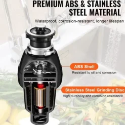 Sophantering 3/4 HP, Kontinuerlig Matavfallshantering, 3930 RPM, EZ Connect-funktion