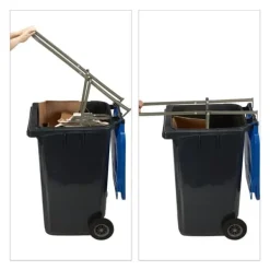 Soptunnor & Papperskorgar-Sopkomprimator, 95x35x30,5 cm, Brun