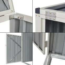 Soptunnor & Papperskorgar-Sopkärlsskjul Tarbek avfallsskjul soptunneskydd plats för 4 sopkärlar 121x292x82 cm antracit [pro.tec]