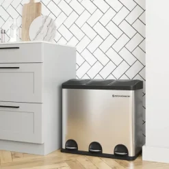 Soptunna, stor luktfri, 60,5x56,5x34 cm, silver