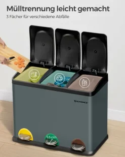 Soptunna, 60,5x31,5x48,5 cm, Grå