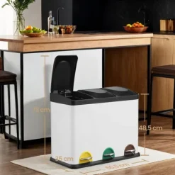 Soptunna, 60,5x40,5x48,5 cm, Vit