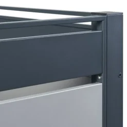 [en.casa] Soptunnesskydd Uusikaupunki 120x91x91 cm silver