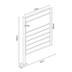 [en.casa] Soptunnesskydd Uusikaupunki 120x83x11 cm trämönster