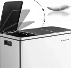 Källsorteringskärl-Sorteringskärl - Pedalhink 3 fack 54 Litre (3 x 18 L)