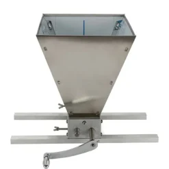 Spannmålskvarn - Valkvarn - Rostfritt Stål, Justerbart Valsavstånd, Borstlös Motor, EU-kontakt, För Korn/Vete - Silver