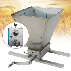 Spannmålskvarn - Valkvarn - Rostfritt Stål, Justerbart Valsavstånd, Borstlös Motor, EU-kontakt, För Korn/Vete - Silver
