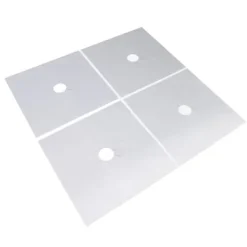 Spisbrännarskyddset - Non Stick gasspis Skyddsdynor - 4 delar, Silver, 27x27cm