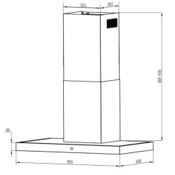 Köksfläktar-Spiskåpa 90 cm Svart Berdsen BT-218
