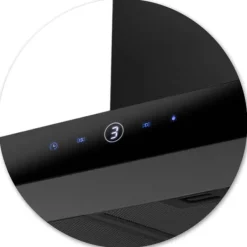 Köksfläktar-Spiskåpa 90 cm Svart Berdsen BT-218