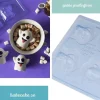 Kakformar-Spökformad 3D Chokladform - 3-delad Silikonform för Halloween Pralinform