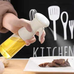 Olje- & Vinägerbehållare-Sprayflaska för Olja - Vit