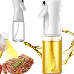 Olje- & Vinägerbehållare-Sprayflaska för Olja i Glas 200ml Vit