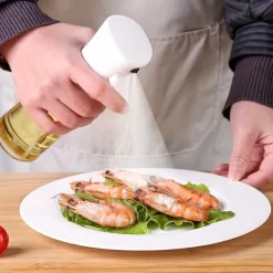 Olje- & Vinägerbehållare-Sprayflaska för Olja i Glas 200ml Vit