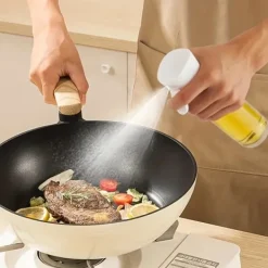 Olje- & Vinägerbehållare-Sprayflaska för Olja i Glas 200ml Vit