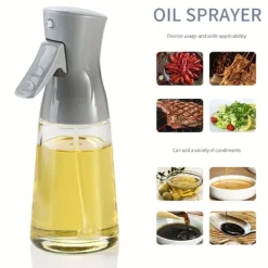 Olje- & Vinägerbehållare-Sprayflaska för Olja i Glas 200ml Vit