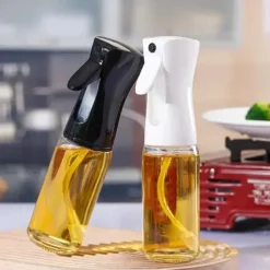 Olje- & Vinägerbehållare-Sprayflaska för Olja i Glas 200ml Vit