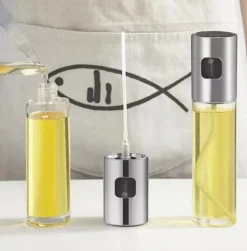 Olje- & Vinägerbehållare-Sprayflaska i glas till vinäger/olja, 100ml