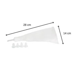 Spritspåsar-Spritspåse med 5 plastmunstycken 28 cm Zenker Smart Pastry