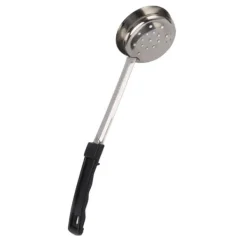 Såssked Pizza Multipurpose Food Grade Rostfritt stål Spredningsmätsked för matlagning i köket Svart 6oz (hål avlopp)