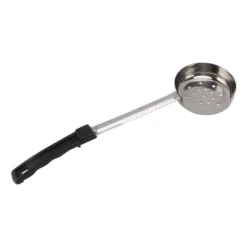 Såssked Pizza Multipurpose Food Grade Rostfritt stål Spredningsmätsked för matlagning i köket Svart 6oz (hål avlopp)