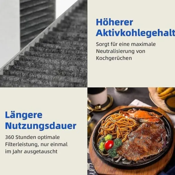 Köksfläktar-st aktivt kolfilter för fläktkåpa Siemens Hz9vrcr0 17004796 / Bosch Hez9vrcr0 17004805 / Neff Z821vr0 17004806, Gaggenau CA282111-Xin