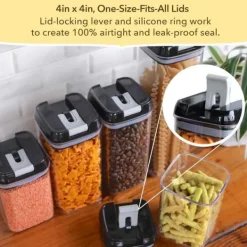 Behållare För Matförvaring-7st Förvaringsburkar – Lufttäta Burkar med Lock – Matförvaring