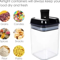 Behållare För Matförvaring-7st Förvaringsburkar – Lufttäta Burkar med Lock – Matförvaring