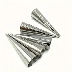 10st Grädde Horn Formare Cream Horn Mold Set i Rostfritt Stål - Strutformar