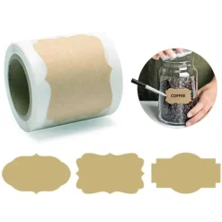 Tillbehör Till Matförvaring-250st Kraftpapper Etiketter för Burkar, Presenter + Penna