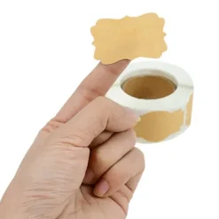 Tillbehör Till Matförvaring-250st Kraftpapper Etiketter för Burkar, Presenter + Penna