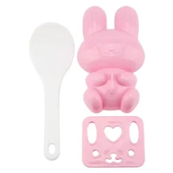 Sushimattor-3st Livsmedelskvalitet PP Tecknad Kanin Modell Sushi Risform DIY Hantverk Onigiri Make Tool (Rosa)