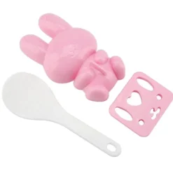 Sushimattor-3st Livsmedelskvalitet PP Tecknad Kanin Modell Sushi Risform DIY Hantverk Onigiri Make Tool (Rosa)