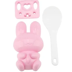 Sushimattor-3st Livsmedelskvalitet PP Tecknad Kanin Modell Sushi Risform DIY Hantverk Onigiri Make Tool (Rosa)