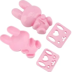 Sushimattor-3st Livsmedelskvalitet PP Tecknad Kanin Modell Sushi Risform DIY Hantverk Onigiri Make Tool (Rosa)