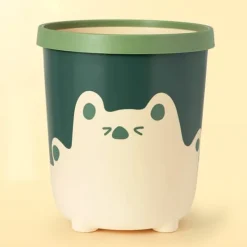 Soptunnor & Papperskorgar-Söt papperskorg i björnmönster - stor kapacitet för badrum, sovrum, kök, vardagsrum (gul)