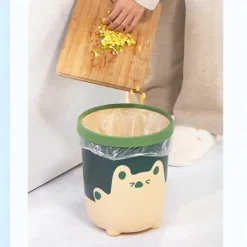 Soptunnor & Papperskorgar-Söt papperskorg i björnmönster - stor kapacitet för badrum, sovrum, kök, vardagsrum (gul)