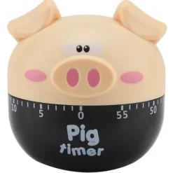 Äggklockor-Söt Tecknad Gris Kökstimer Mekaniska Timers Räknare för Matlagning Timing Verktyg