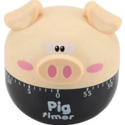 Äggklockor-Söt Tecknad Gris Kökstimer Mekaniska Timers Räknare för Matlagning Timing Verktyg