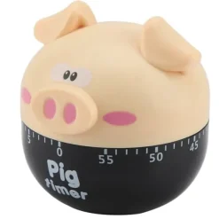 Äggklockor-Söt Tecknad Gris Kökstimer Mekaniska Timers Räknare för Matlagning Timing Verktyg