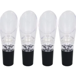 Vinluftare-4st vinluftare hällare PC Miljövänlig karaffpipstång Tillbehör för hushållsfestSilver